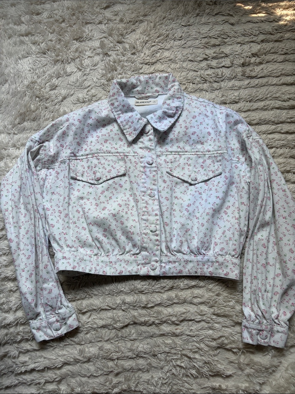 Blank NYC Floral Jean Jacket